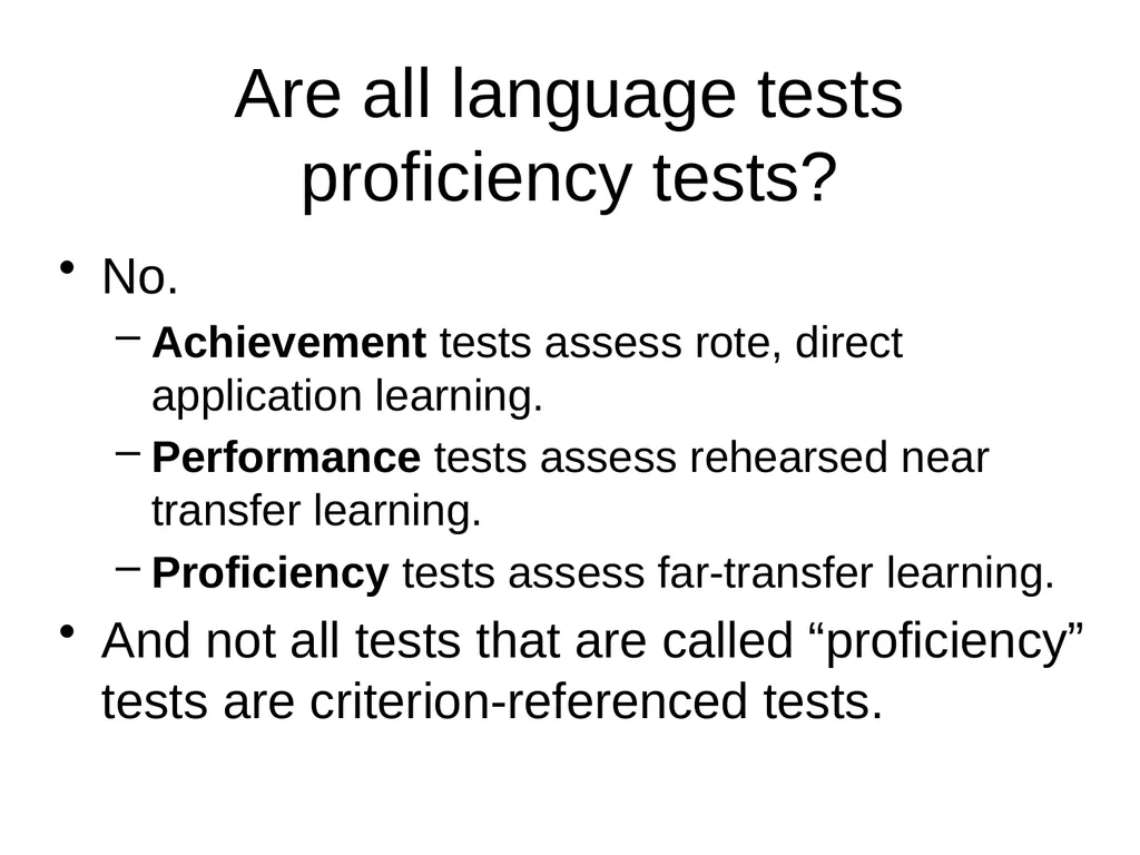 Criterion-Referenced Proficiency Testing BILC 26 - slide 4 of 51