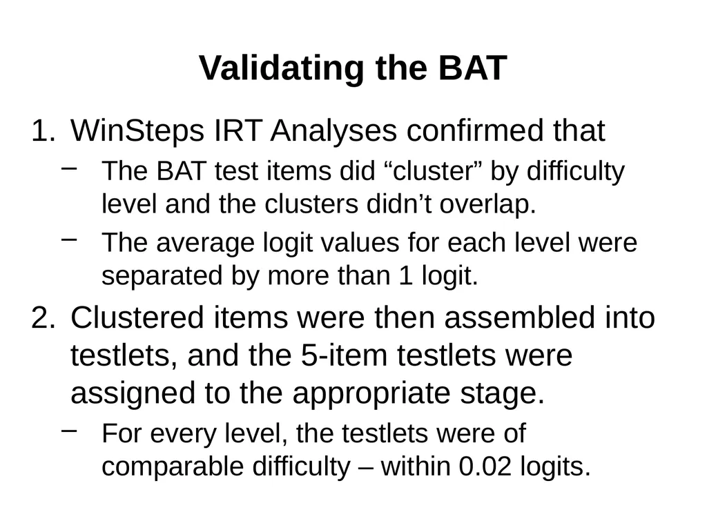 Criterion-Referenced Proficiency Testing BILC 26 - slide 9 of 51