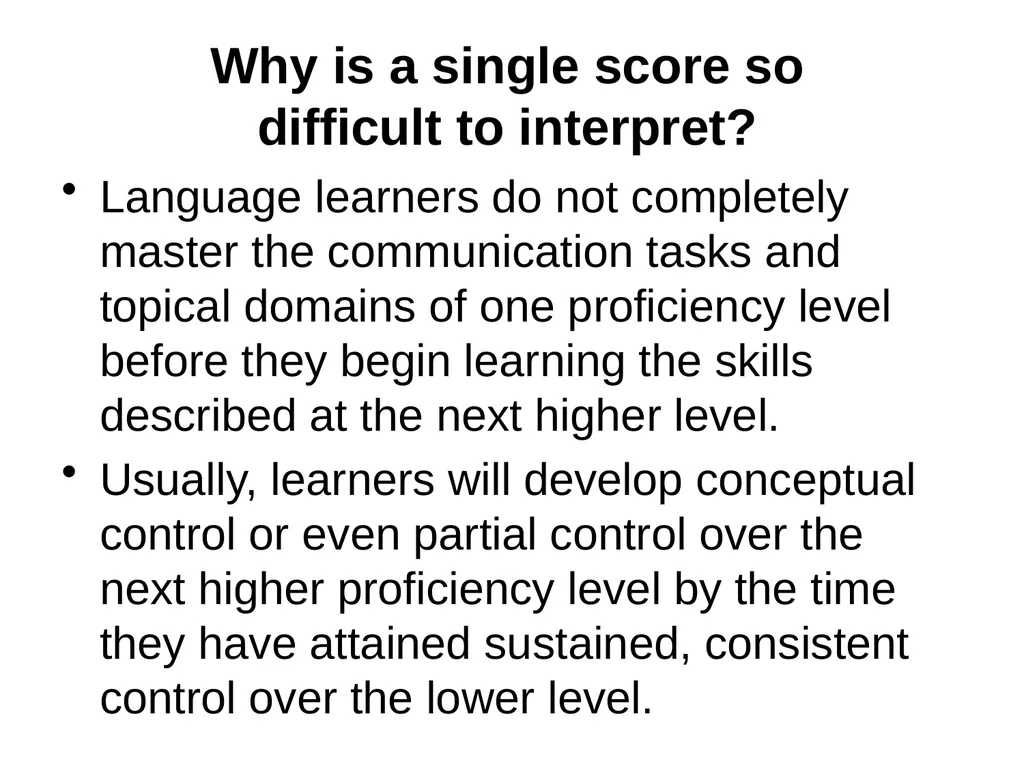 Criterion-Referenced Proficiency Testing BILC 26 - slide 37 of 51