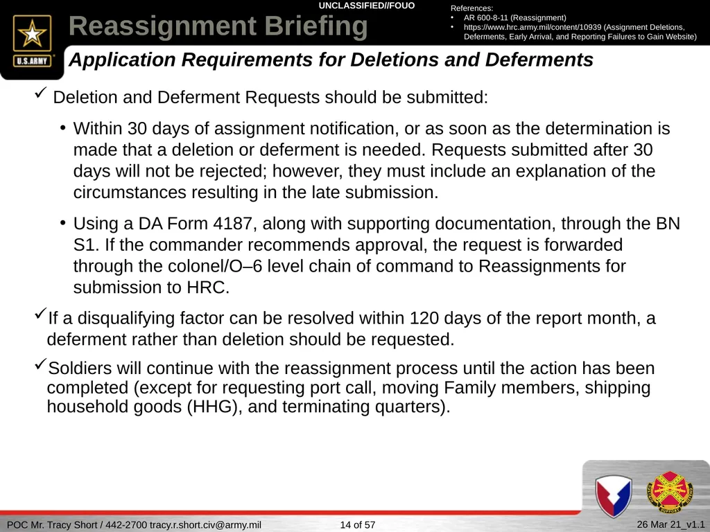 USAG FORT SILL Reassignment Briefing Reassignment - slide 14 of 63