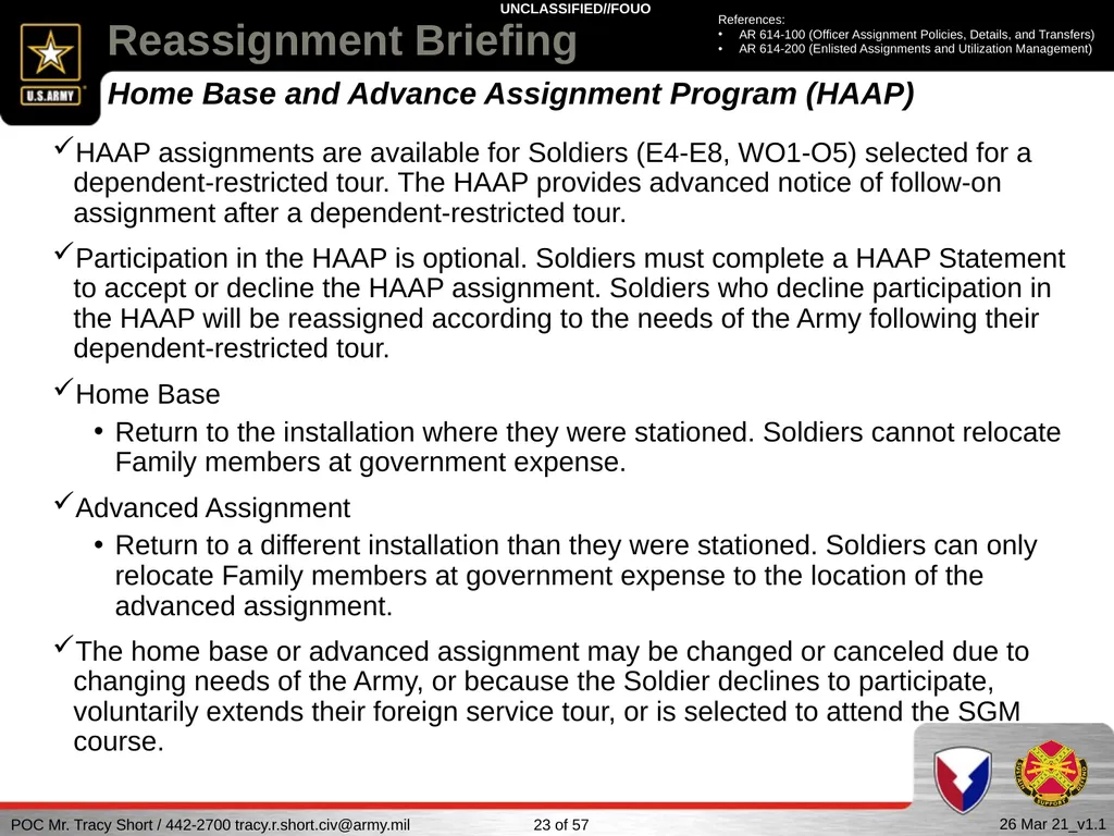 USAG FORT SILL Reassignment Briefing Reassignment - slide 23 of 63