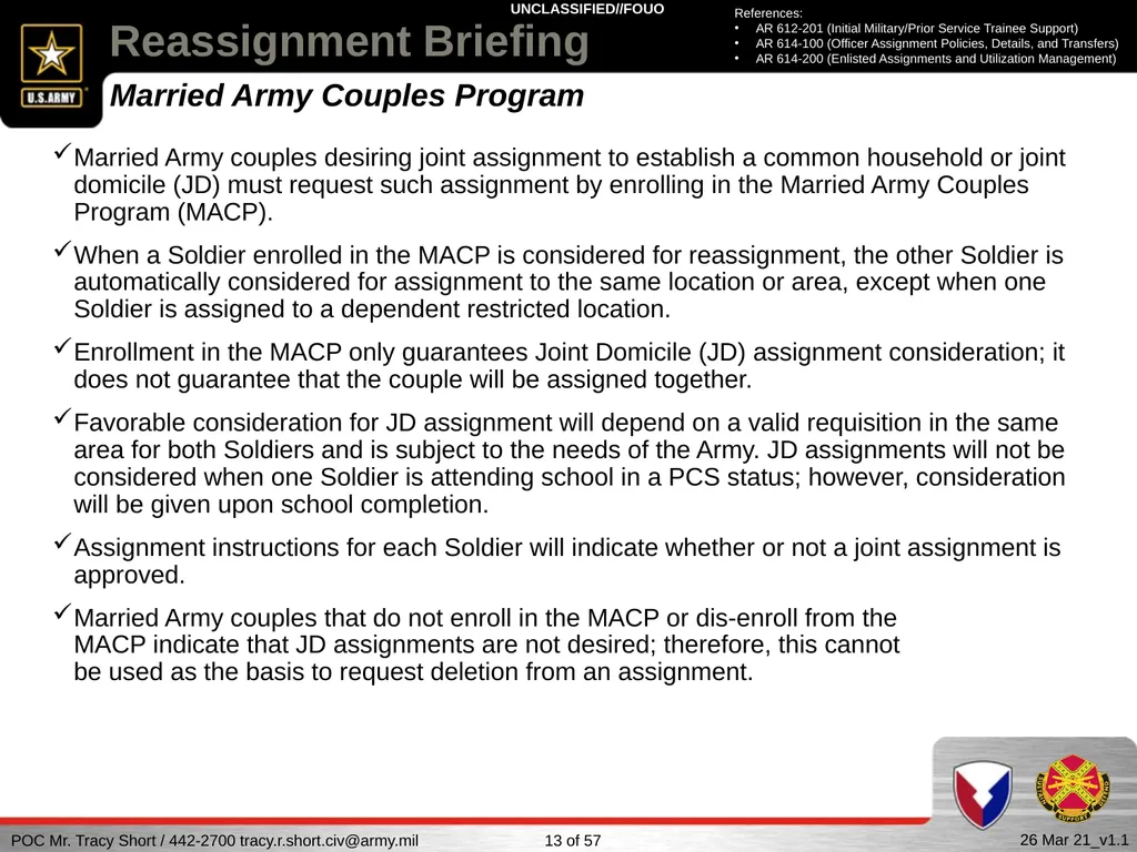 USAG FORT SILL Reassignment Briefing Reassignment - slide 13 of 63