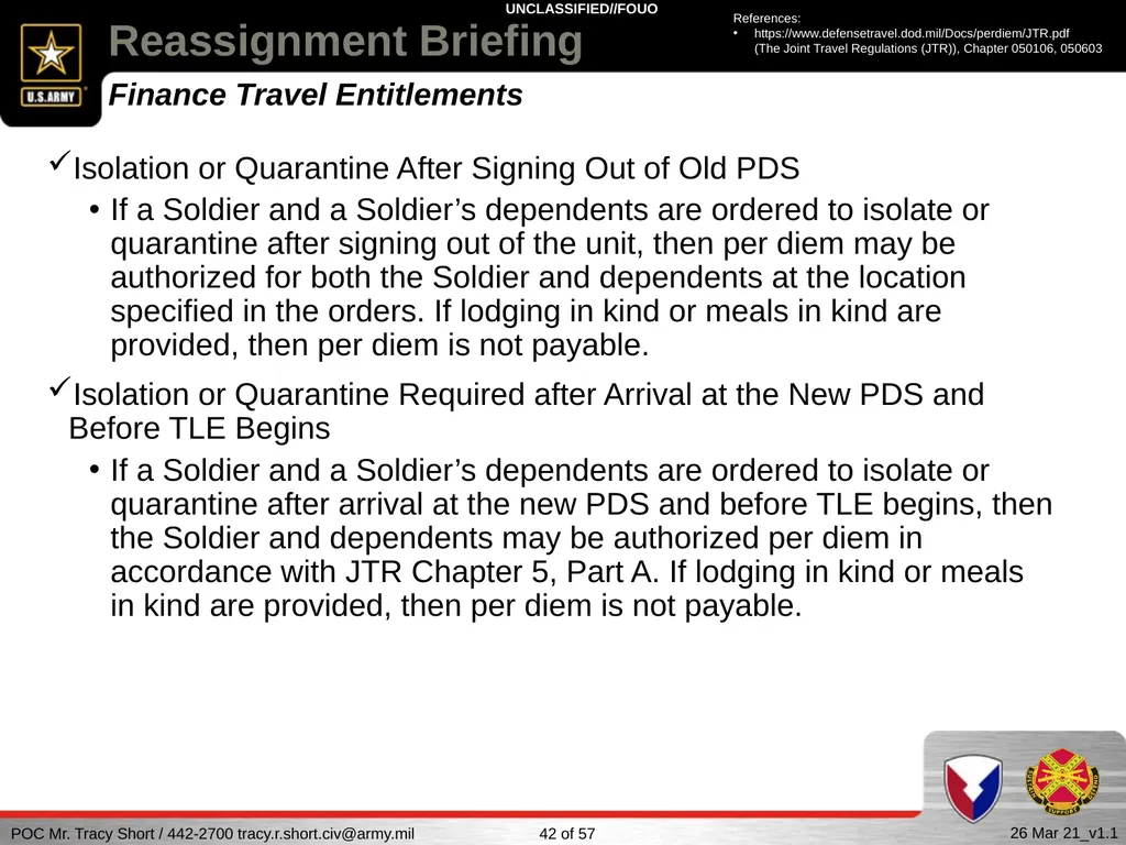 USAG FORT SILL Reassignment Briefing Reassignment - slide 42 of 63