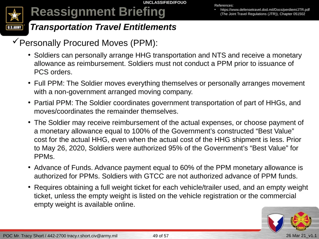 USAG FORT SILL Reassignment Briefing Reassignment - slide 49 of 63