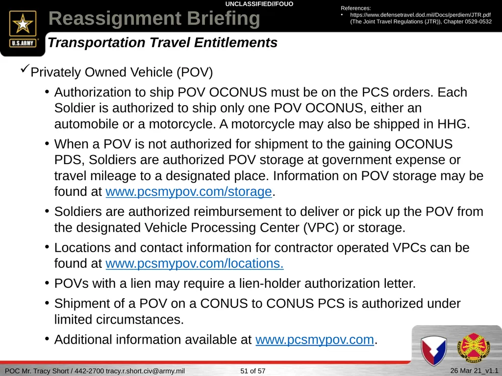USAG FORT SILL Reassignment Briefing Reassignment - slide 51 of 63