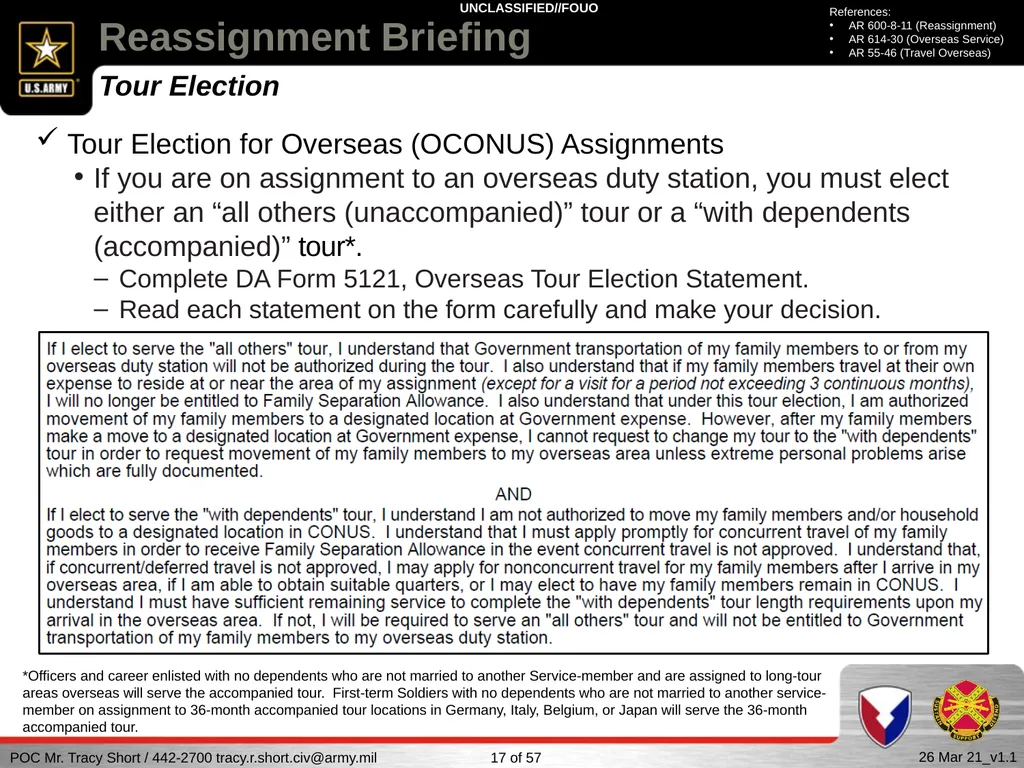 USAG FORT SILL Reassignment Briefing Reassignment - slide 17 of 63