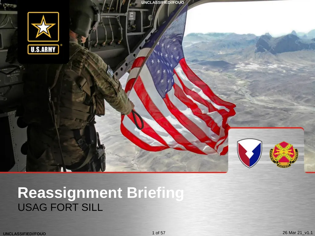 USAG FORT SILL Reassignment Briefing Reassignment - slide 1 of 63