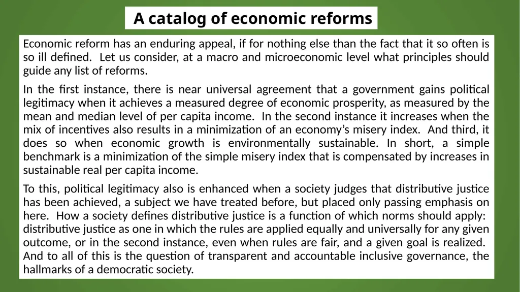 Institutional Reforms for Sustainable Monetary and - slide 2 of 18