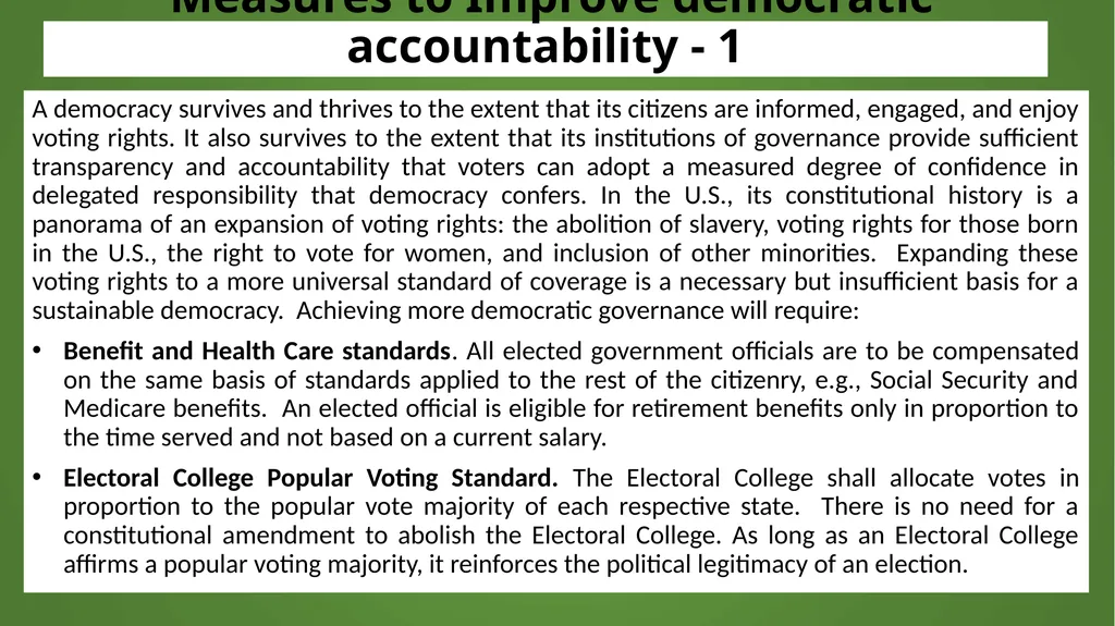 Institutional Reforms for Sustainable Monetary and - slide 10 of 18