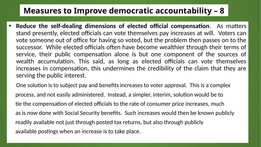 Institutional Reforms for Sustainable Monetary and - slide 17 of 18