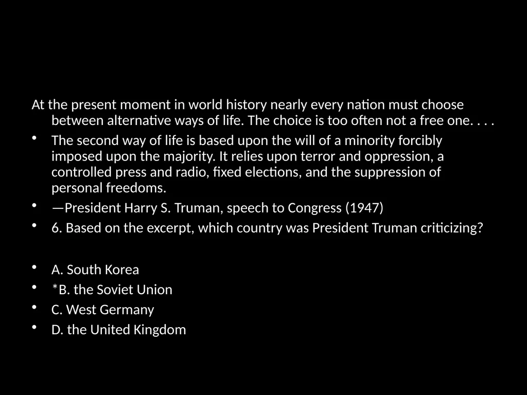 Daily Opener When was the Cold War? How can a - slide 86 of 105