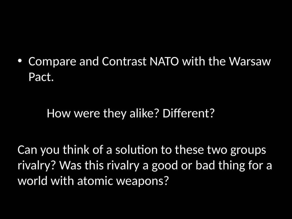 Daily Opener When was the Cold War? How can a - slide 27 of 105