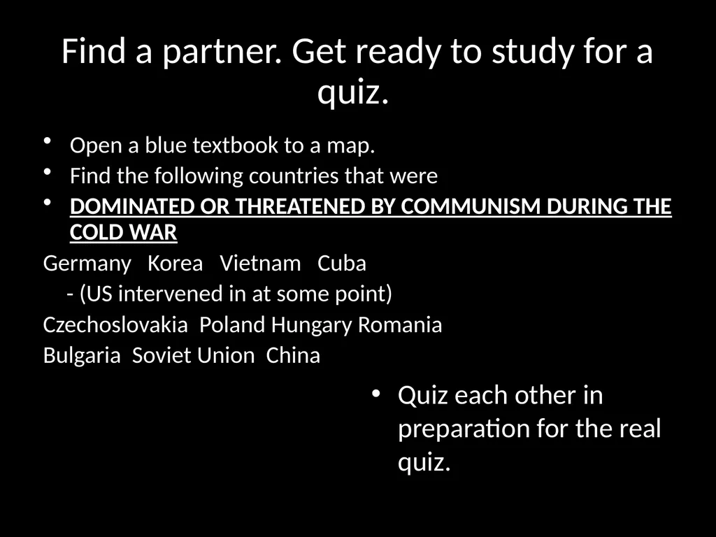 Daily Opener When was the Cold War? How can a - slide 93 of 105