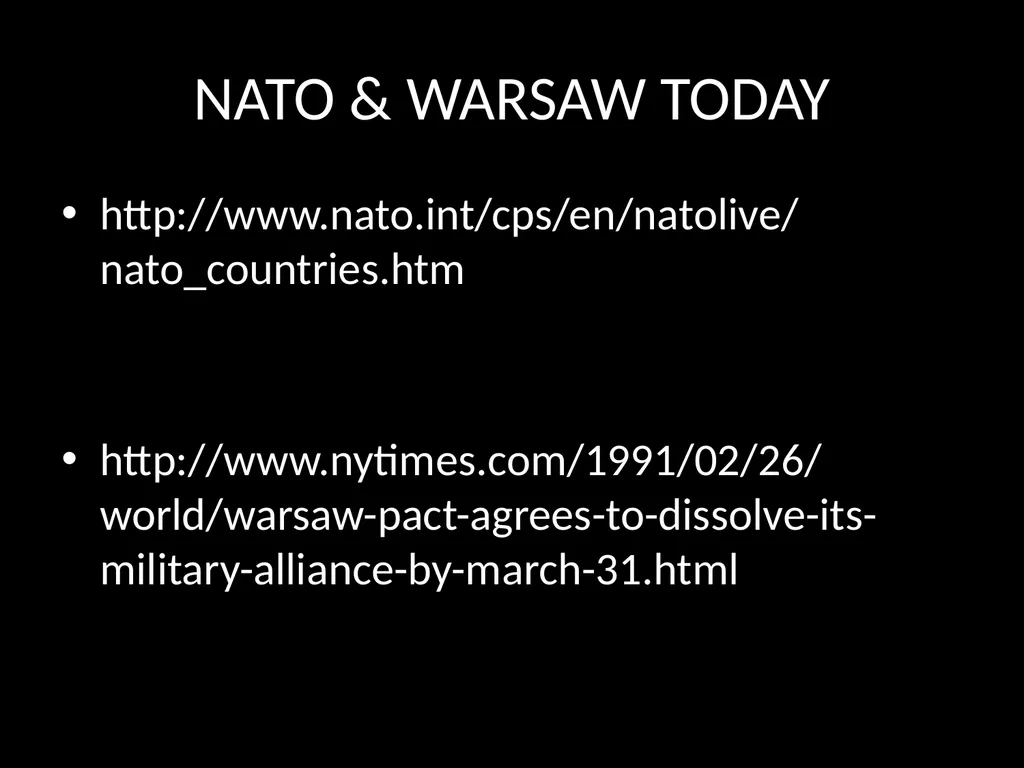 Daily Opener When was the Cold War? How can a - slide 25 of 105