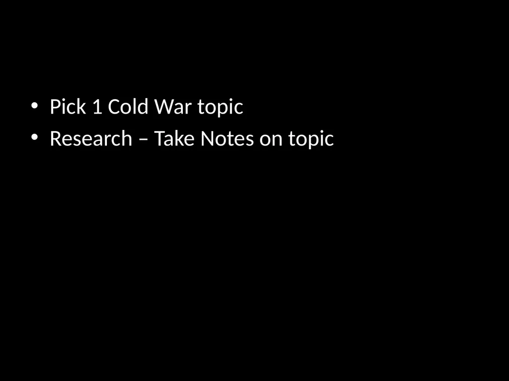 Daily Opener When was the Cold War? How can a - slide 51 of 105