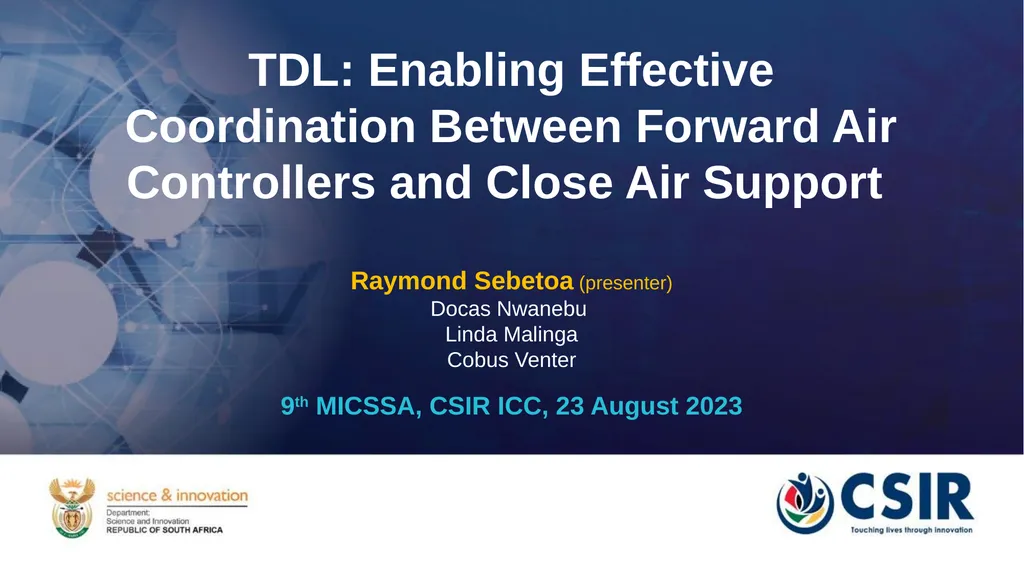 TDL: Enabling Effective Coordination Between - slide 1 of 14