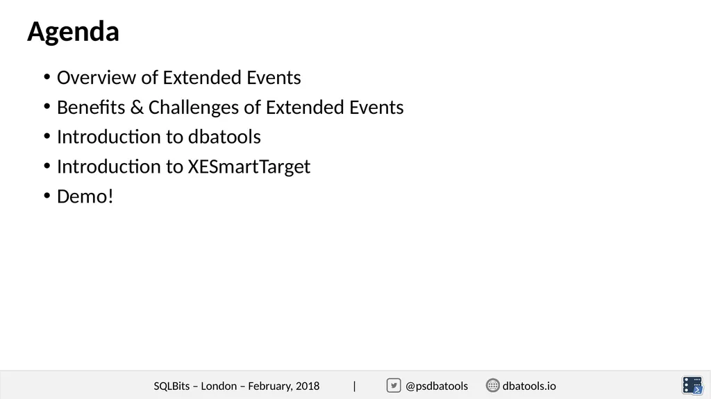Simplifying XEvents Management with dbatools - slide 3 of 17