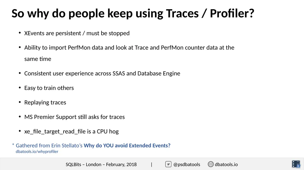 Simplifying XEvents Management with dbatools - slide 8 of 17