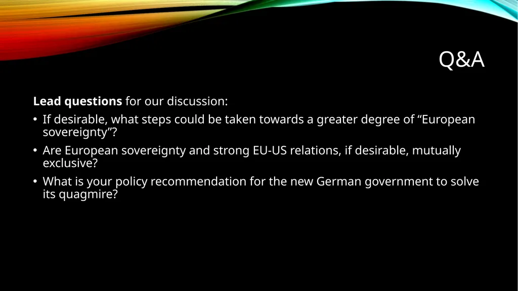 The strive for European sovereignty Hertie School - slide 21 of 21