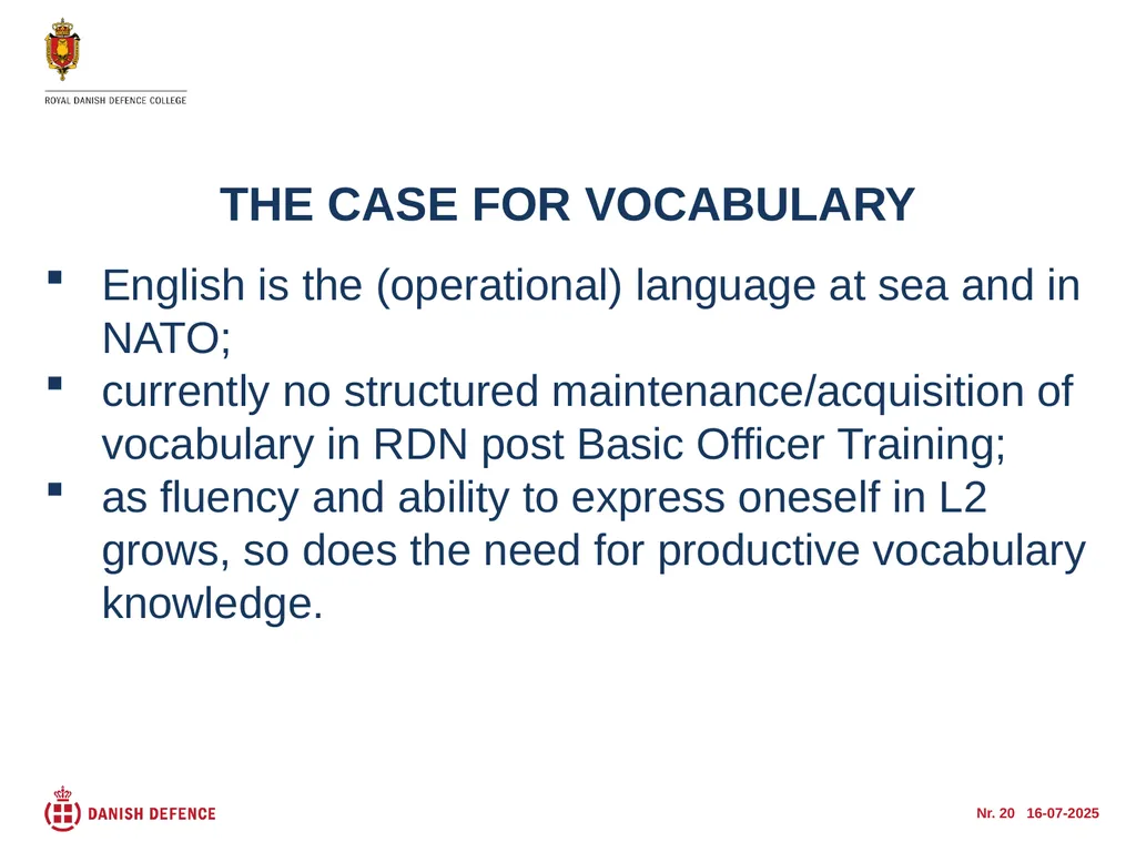 Nr. 1 05-10-2015 Maintaining and increasing - slide 20 of 24