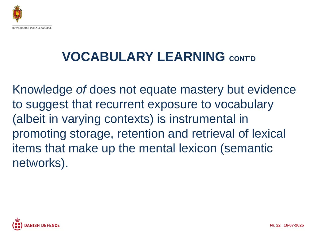 Nr. 1 05-10-2015 Maintaining and increasing - slide 22 of 24