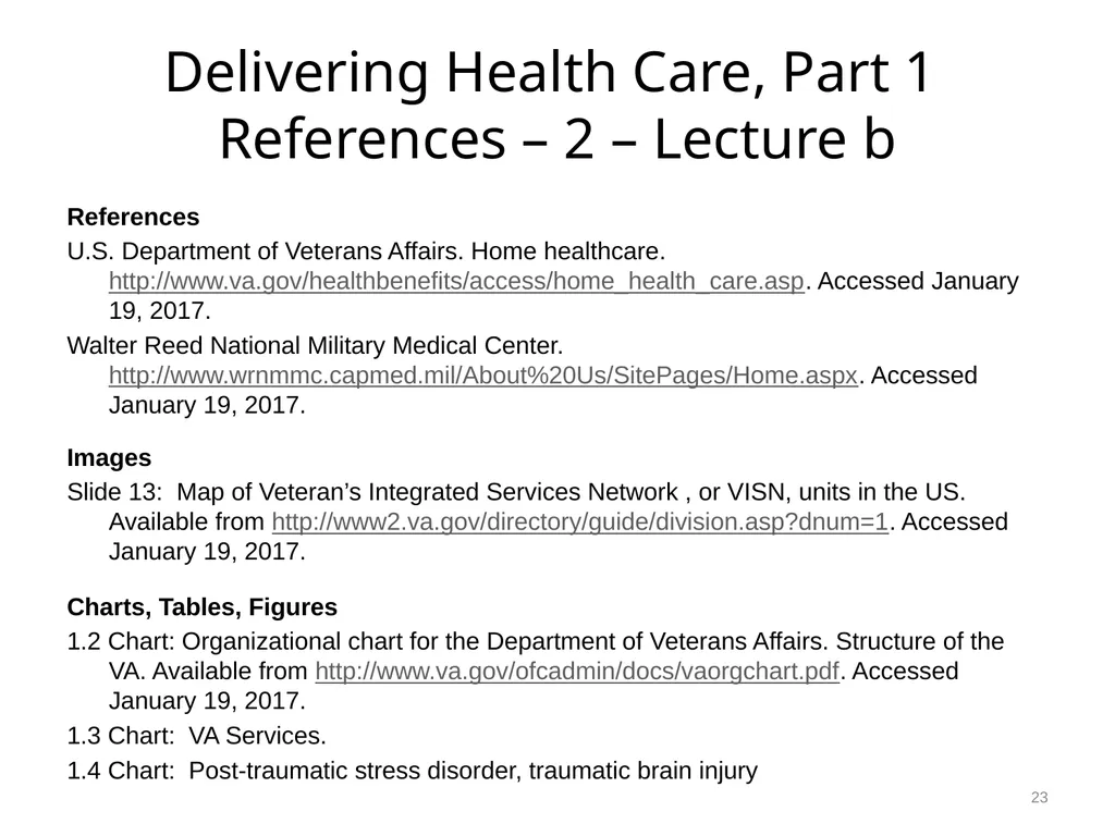 Introduction to Health Care and Public Health in - slide 23 of 24
