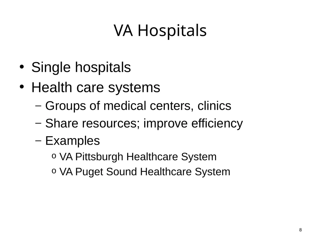 Introduction to Health Care and Public Health in - slide 8 of 24