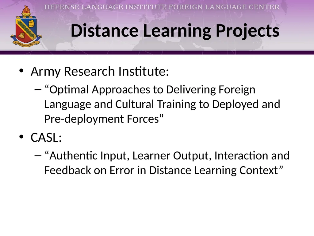 Research at DLIFLC: What We Do and How We Do - slide 9 of 10