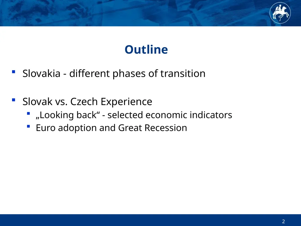 Economic and Monetary Developments in Slovakia in - slide 2 of 27