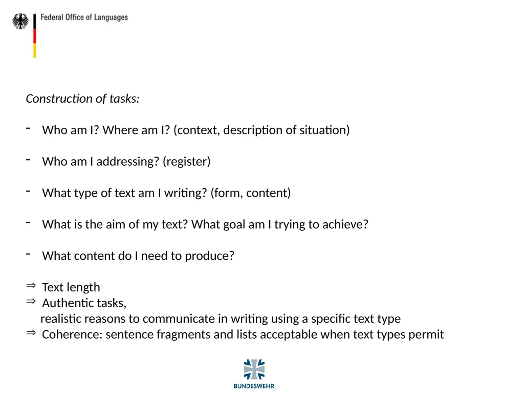 The Development of Testing Materials on Level 1 - slide 11 of 19