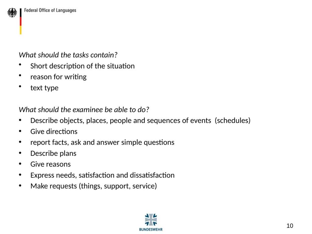 The Development of Testing Materials on Level 1 - slide 10 of 19