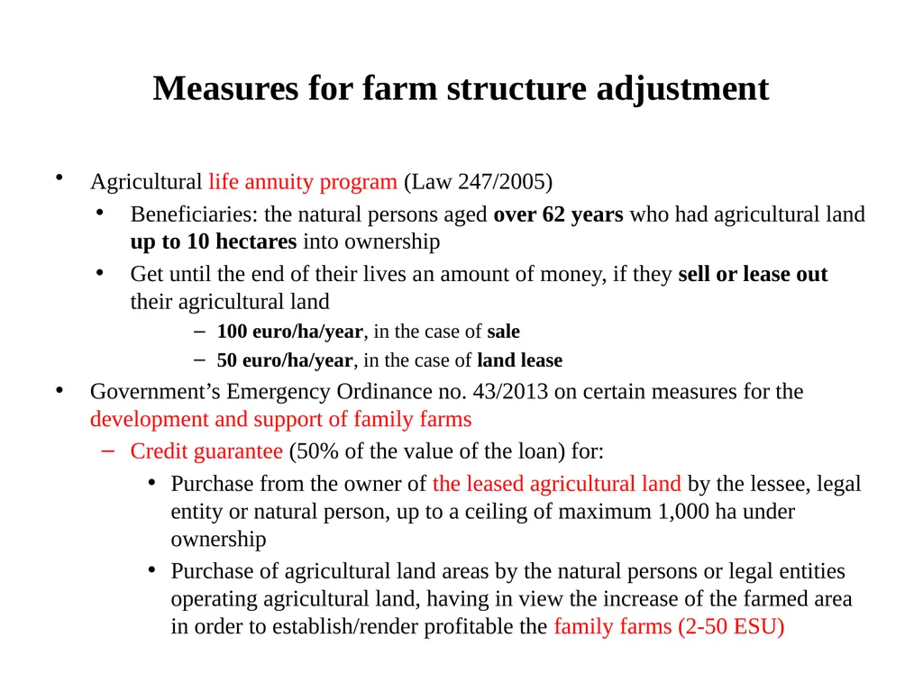 Romanian Agricultural Sector Overview Bucharest, - slide 17 of 19