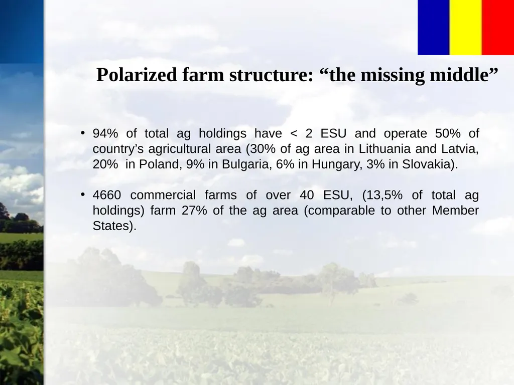 Romanian Agricultural Sector Overview Bucharest, - slide 15 of 19
