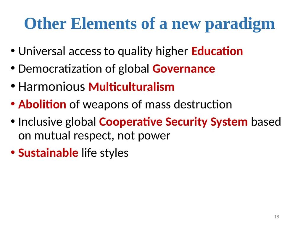 Paradigm Shift Project Review Geneva Nov 10, 2015 - slide 18 of 22