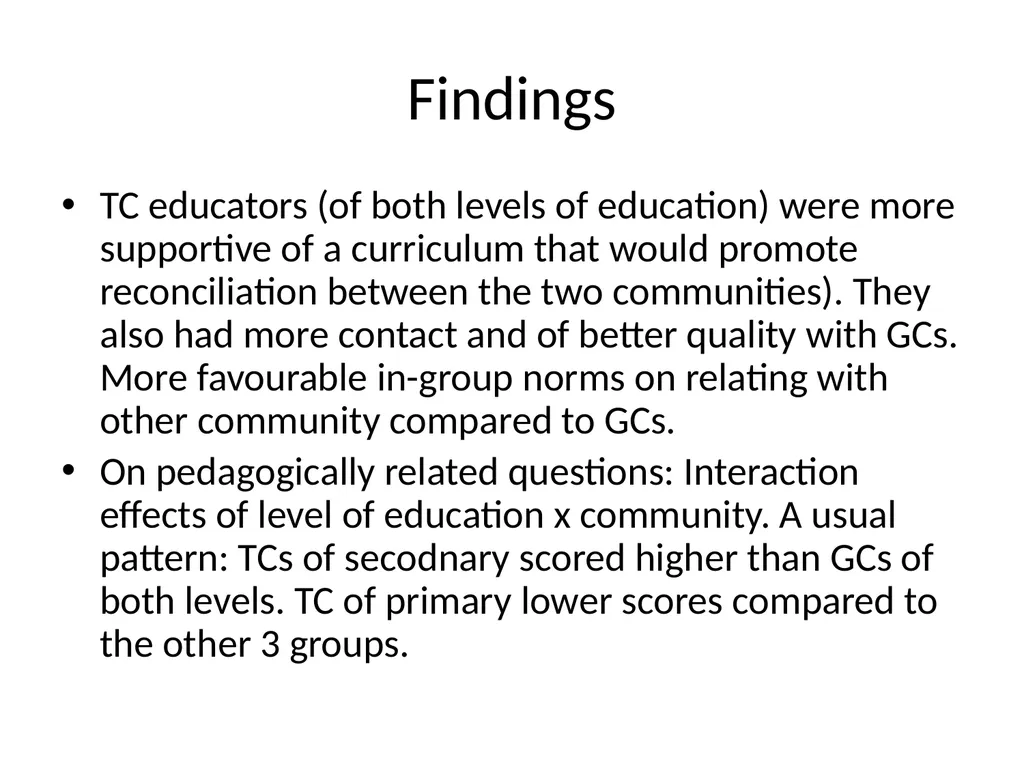 History teaching and Intergroup relations: The - slide 17 of 28