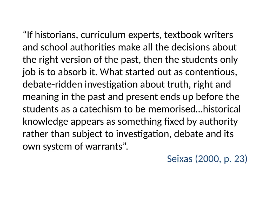 History teaching and Intergroup relations: The - slide 6 of 28