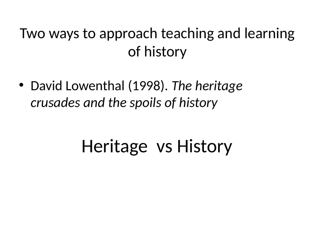 History teaching and Intergroup relations: The - slide 4 of 28