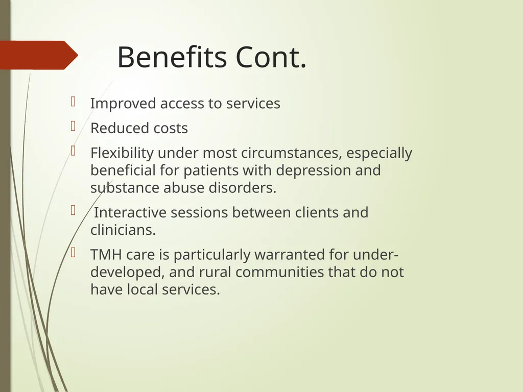 The use of tele-mental health programs in rural - slide 11 of 15