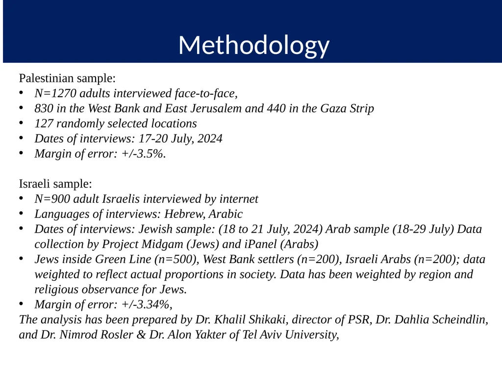 PALESTINIAN-ISRAELI PULSE A Joint Poll September - slide 2 of 25