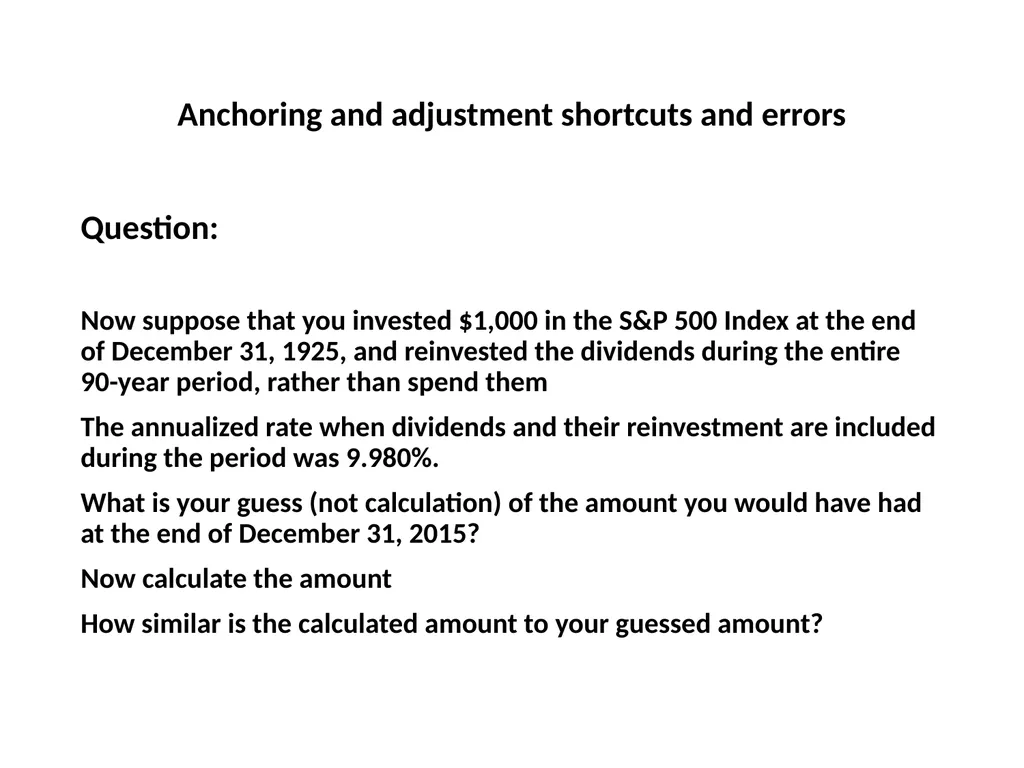 Representativeness shortcuts and errors Question - slide 34 of 60