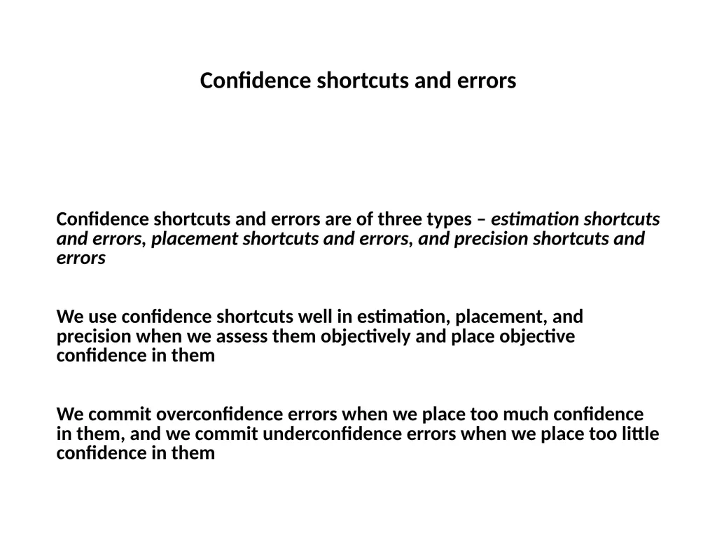 Representativeness shortcuts and errors Question - slide 49 of 60
