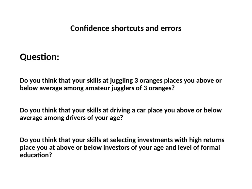 Representativeness shortcuts and errors Question - slide 56 of 60