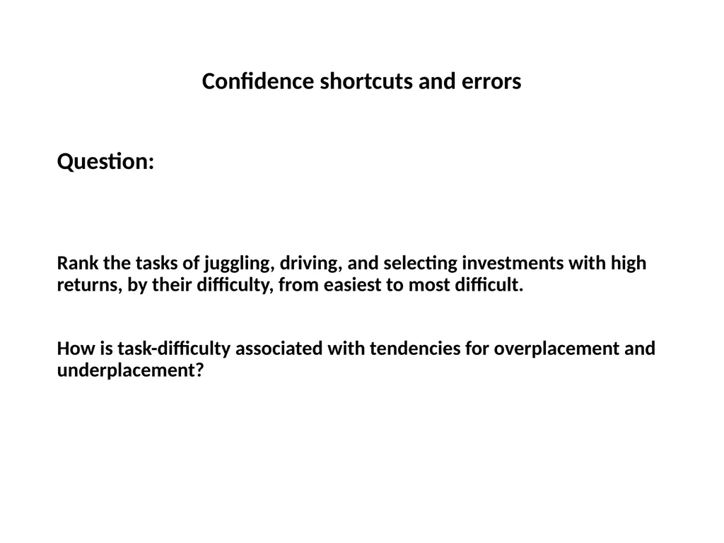 Representativeness shortcuts and errors Question - slide 57 of 60