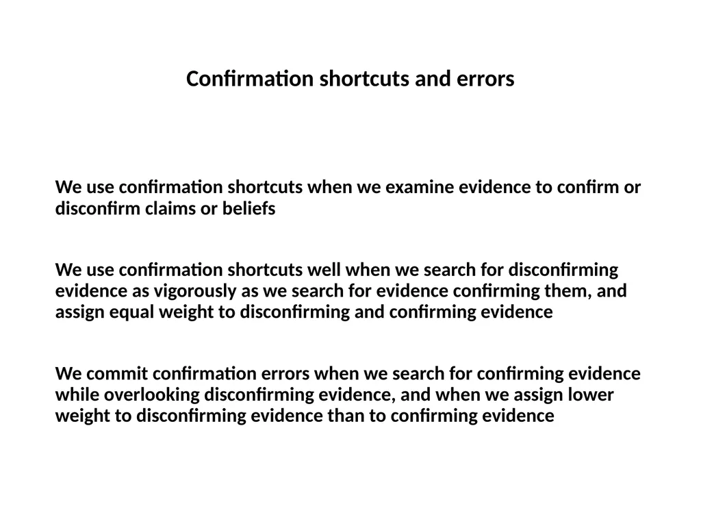 Representativeness shortcuts and errors Question - slide 25 of 60