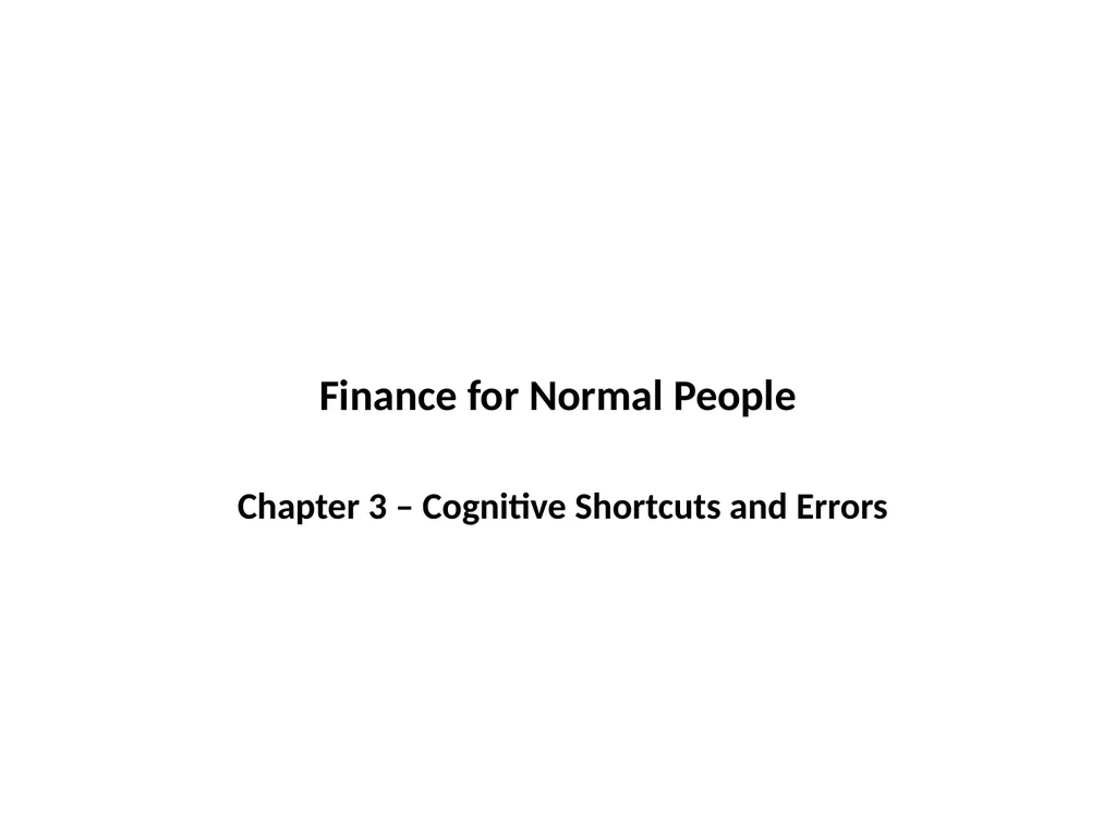 Representativeness shortcuts and errors Question - slide 3 of 60