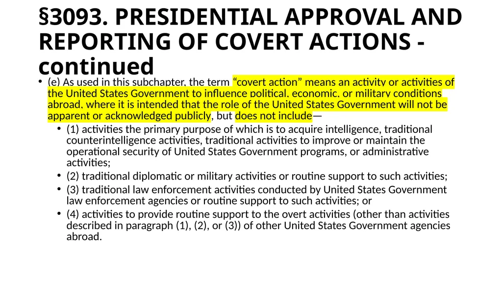 Chapter 19 – Covert Actions Learning Objectives - slide 60 of 74