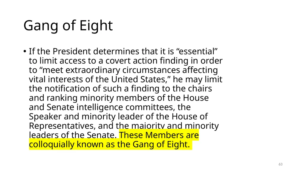 Chapter 19 – Covert Actions Learning Objectives - slide 63 of 74