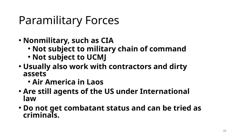 Chapter 19 – Covert Actions Learning Objectives - slide 68 of 74