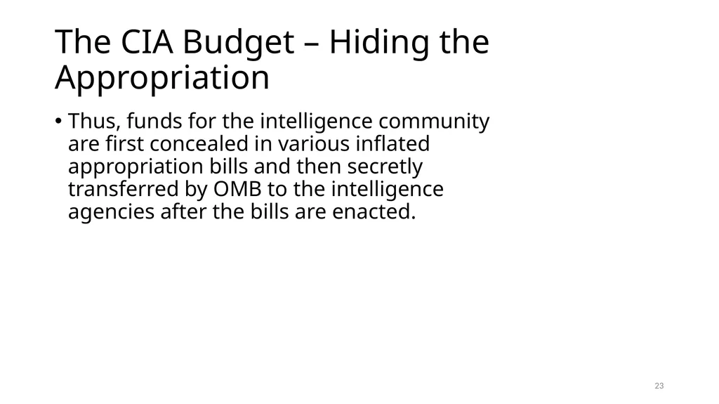 Chapter 19 – Covert Actions Learning Objectives - slide 23 of 74