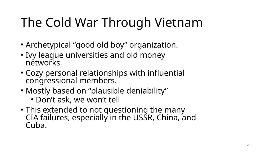 Chapter 19 – Covert Actions Learning Objectives - slide 20 of 74